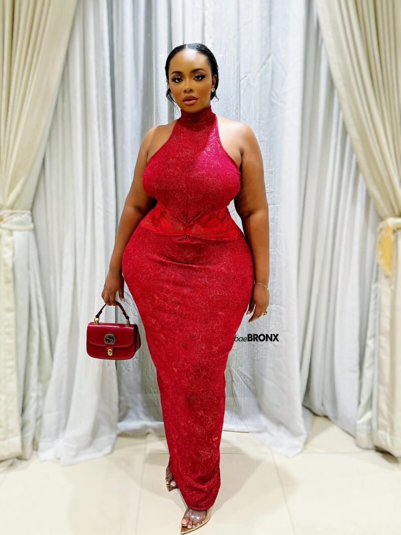 Crimson Elegance Dinner Gown - Image 2